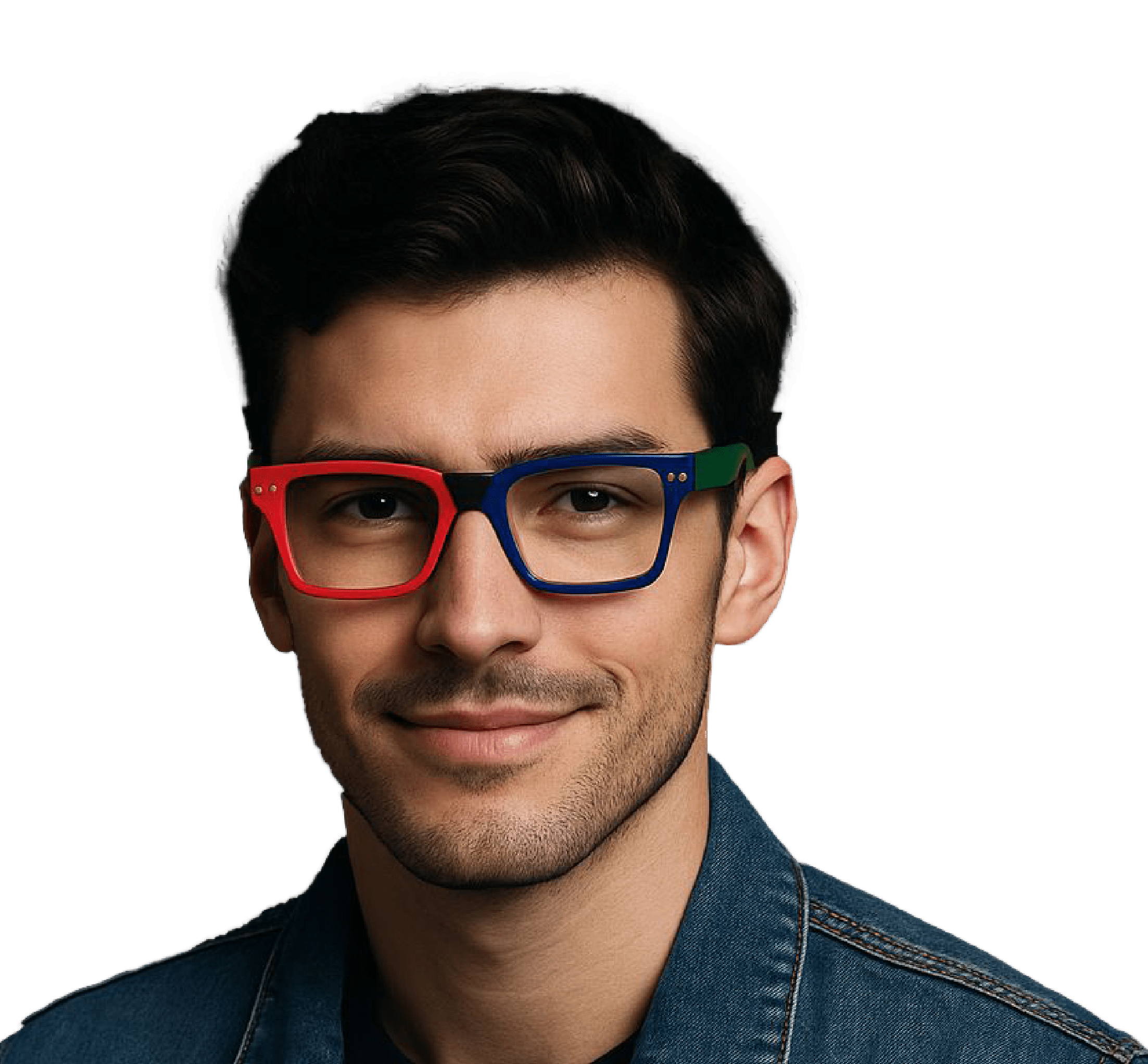Woman smiling wearing glasses